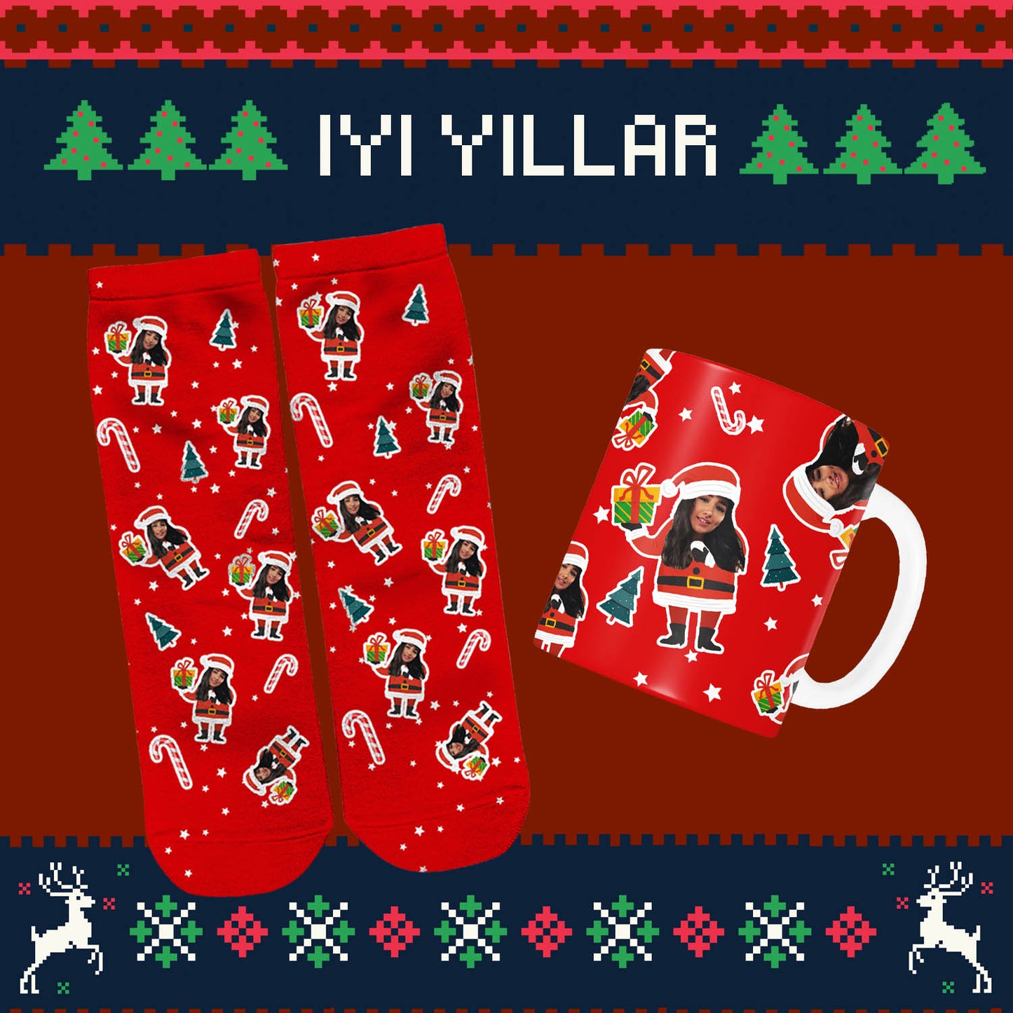 Noel Baba Seti (Kupa+Çorap)