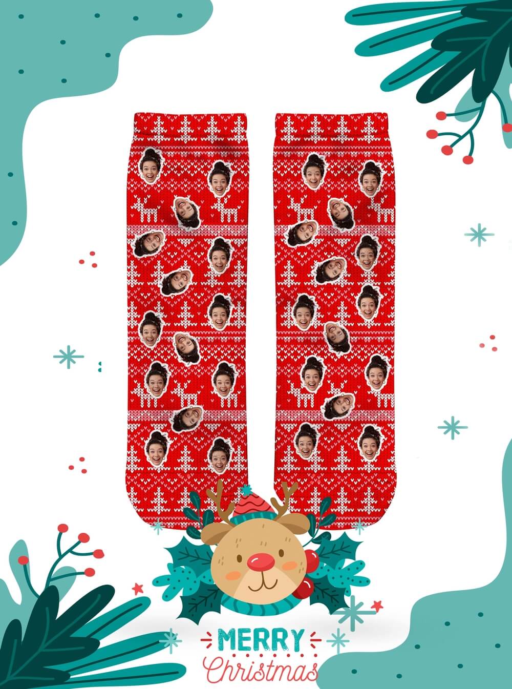 Kırmızı Yılbaşı Çorapları