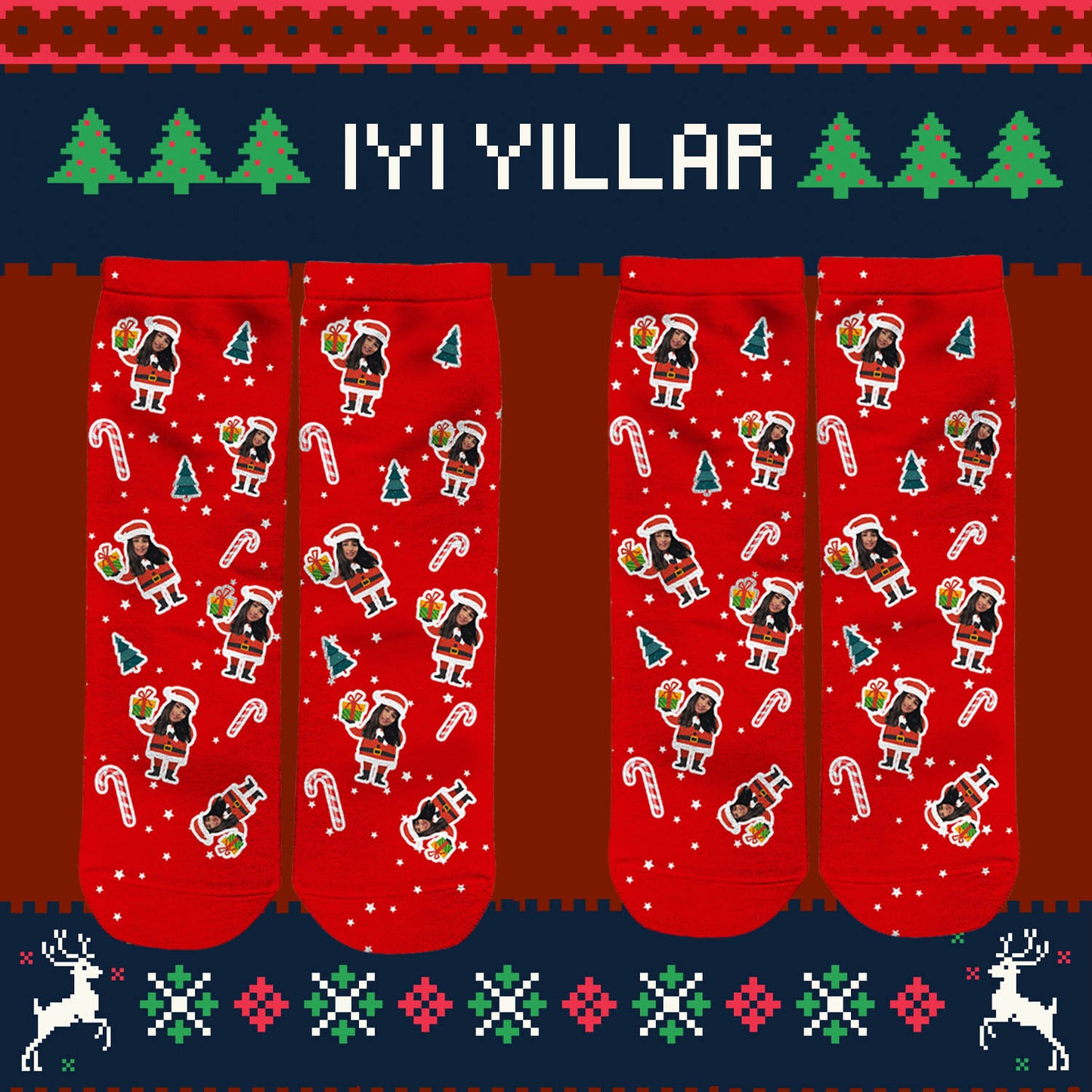 2li Noel Baba Çorapları