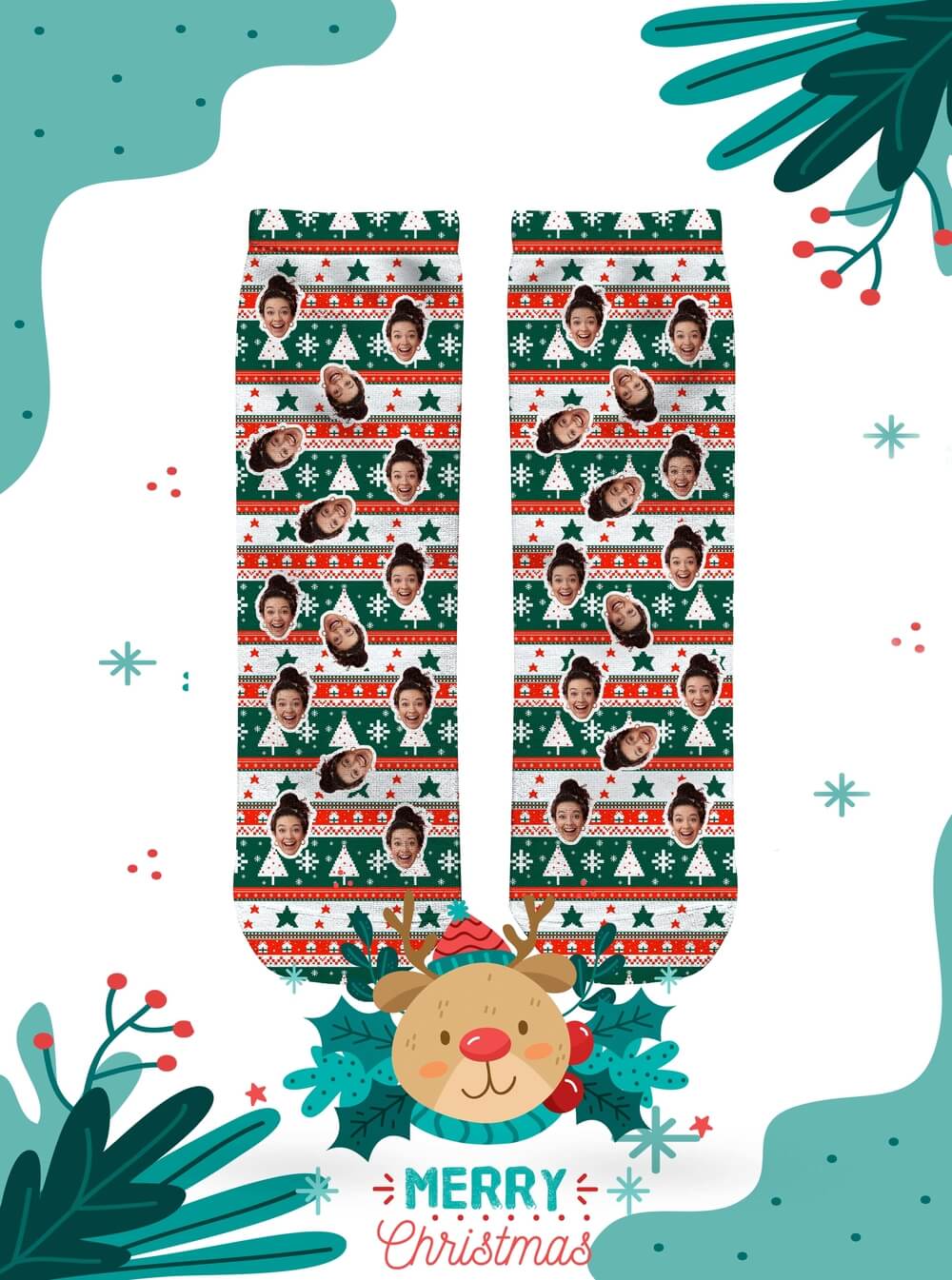 Çam Ağaçlı Çoraplar